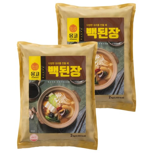 몽고식품 백된장, 2kg, 2개