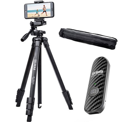 공짜폰 셀루미 최장 158cm 스마트폰 DSLR 삼각대 세트, SEL-TRD310(삼각대), SEL-ST200V(리모컨 블랙) Best Top5