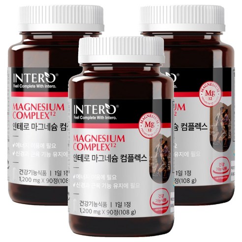 인테로 마그네슘 컴플렉스 영양제 108g, 90정, 3개