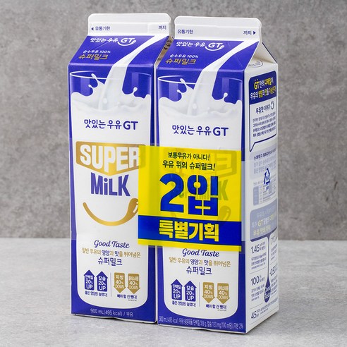 남양유업 맛있는우유GT 슈퍼밀크, 900ml, 2개