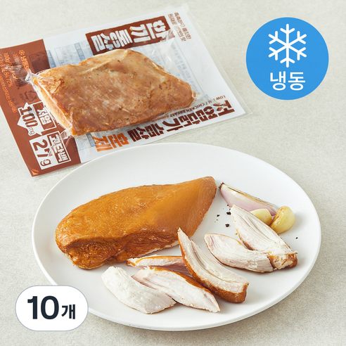 한끼통살 닭가슴살 저염 훈제 (냉동), 100g, 10개, 1개입