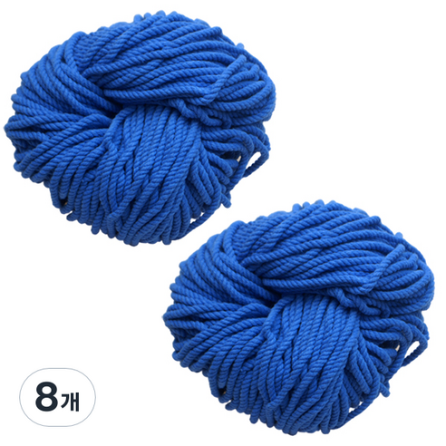 태광 마크라메 실 60합 4mm, 11 블루, 8개