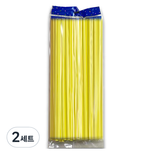 마다꾸미 요술 매직 파티 벌룬 막대풍선 100p 세트, 파스텔옐로우, 2세트