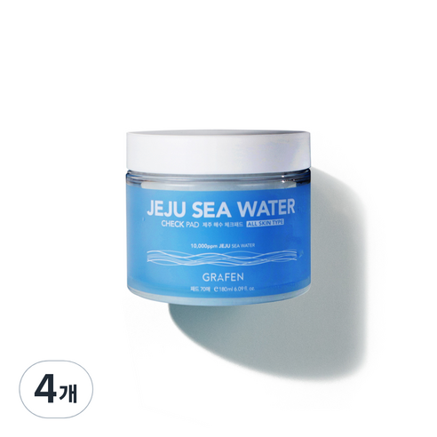 그라펜 제주해수 체크패드 70p, 180ml, 4개