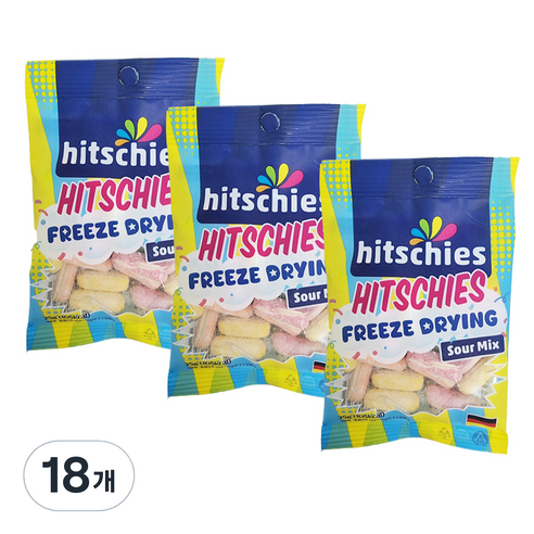 히치스 동결건조 사우어 수수깡젤리, 18개, 25g