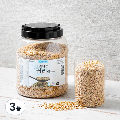 씻어나온 귀리쌀, 2kg, 3통