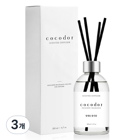 코코도르 화이트라벨 디퓨저, 양재동꽃시장, 200ml, 3개
