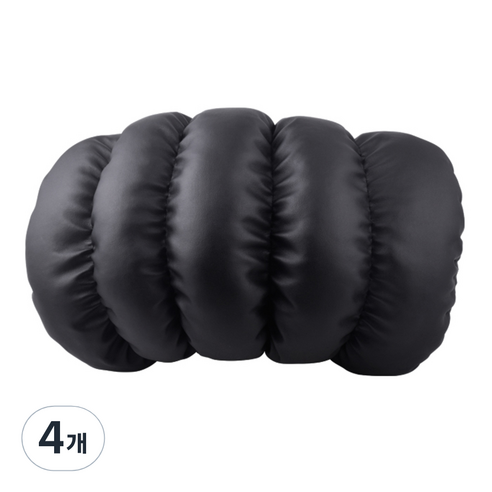 평화자동차 브레드 차량용 목 쿠션, 블랙, 4개