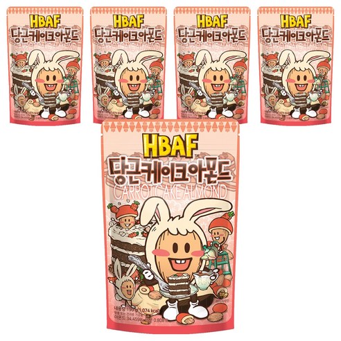 바프 당근케이크 아몬드, 190g, 5개