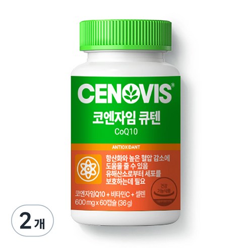 세노비스 코엔자임 큐텐 비타민C+셀렌, 60정, 2개