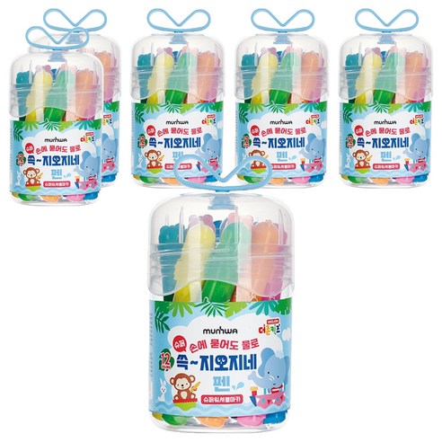 문화연필 더존키즈 쓱 지오지네 슈퍼워셔블 마카, 12색, 6세트