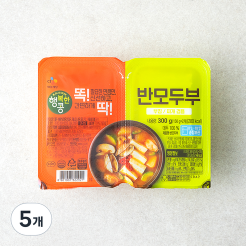 행복한콩 반모두부 2개입, 300g, 5개