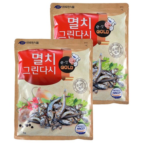 두원식품 멸치 그린다시, 1kg, 2개