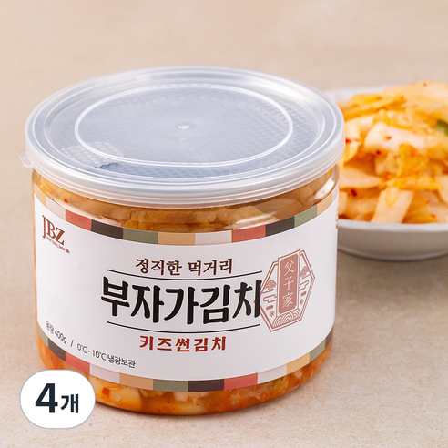 부자가김치 키즈 썬김치, 400g, 4개