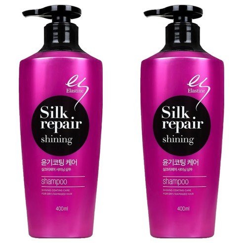 엘라스틴 실크리페어 퍼펙트 샤이닝 골드실크 샴푸, 400ml, 2개