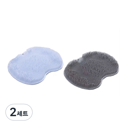 풋 브러쉬 2종 세트, 스카이블루, 그레이, 2세트