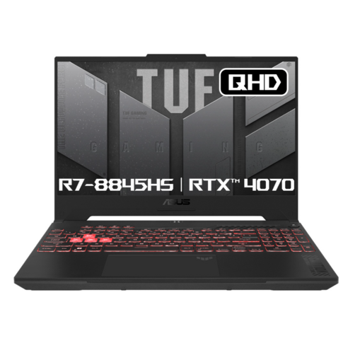 에이수스 2024 TUF 게이밍 A15 라이젠7 라이젠 8000 시리즈 지포스 RTX 4070, Mecha Gray, 1TB, 32GB, WIN11 Home, FA507UI-HQ154