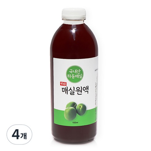 예가촌 매실청, 1000ml, 4개