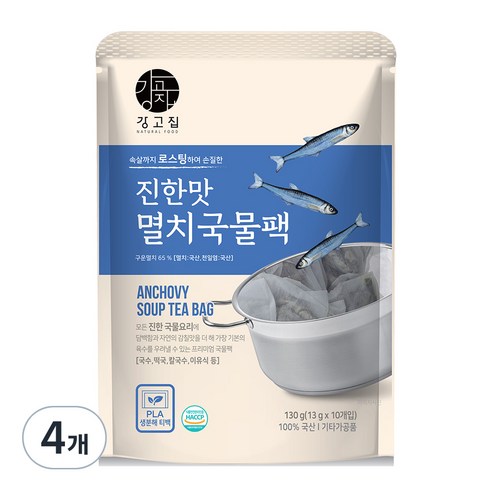 강고집 진한맛 멸치국물팩 10p, 130g, 4개