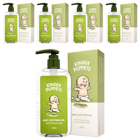 킨더퍼페츠 유아용 수딩젤, 5개, 300ml