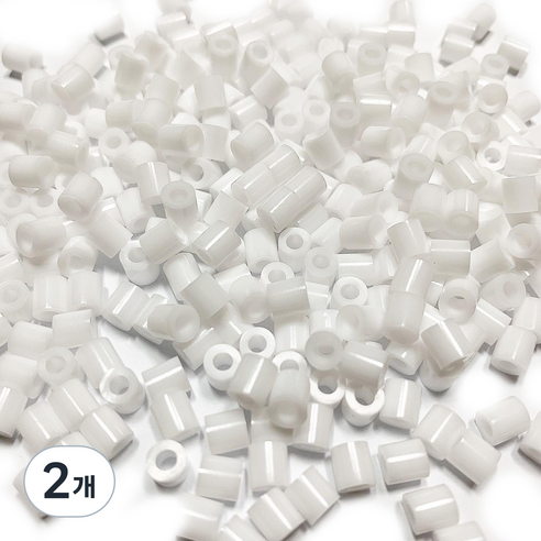 펄러 비즈 크런치 슬라임 재료 500g, 2개, 화이트