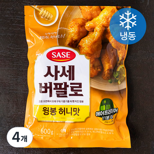 사세 버팔로 윙봉 허니맛 (냉동), 600g, 4개