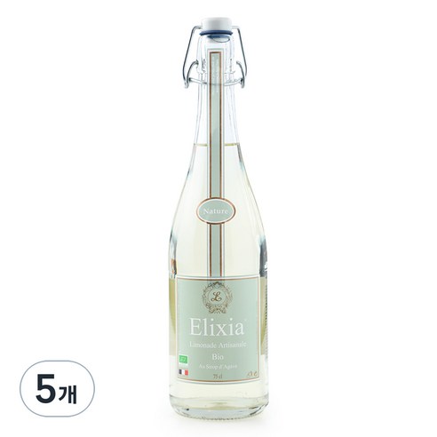 엘릭시아 유기농 레몬에이드 탄산음료 750ml, 5개