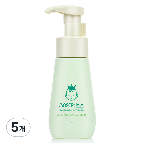 보습 베비언스 베이비 샴푸 앤 바디워시 거품형, 270ml, 5개