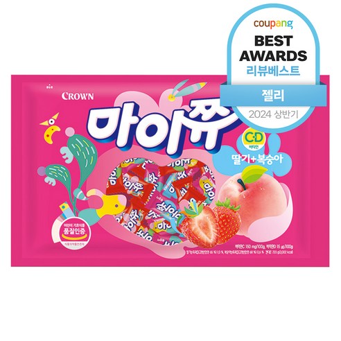 마이쮸 츄잉캔디 딸기 복숭아, 720g, 6개 마이쥬씨산리오 Best Top5