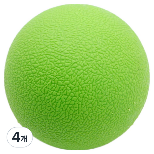 로이 TPE 지압 스트레칭 마사지볼, 4개, Green