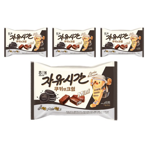 자유시간 쿠키앤크림 미니, 408g, 4개