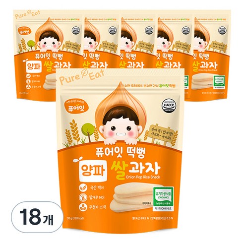퓨어잇 떡뻥 쌀과자 30g, 양파, 18개