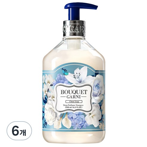 부케가르니 딥퍼퓸 샴푸 클린솝, 500ml, 6개