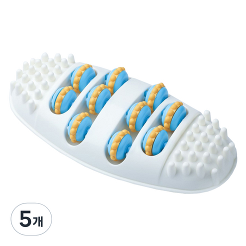 에코벨 롤링 발바닥 마사지기, 5개, 화이트
