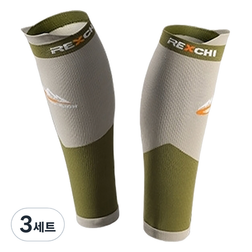 Ez2mk G3 스포츠 종아리 보호용 압축 레그 슬리브 세트, 그린, 3세트