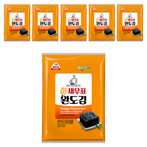 새우표 완도 오리지널 전장김, 25g, 6개
