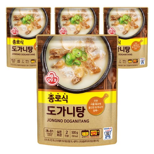 오뚜기 종로식도가니탕, 500g, 4개