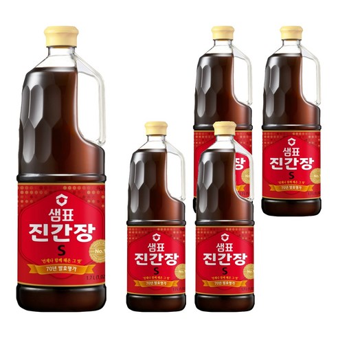 샘표 진간장 S, 1.7L, 5개