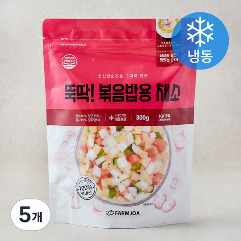 뚝딱! 볶음밥용 채소 (냉동), 5개, 300g