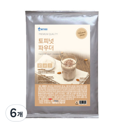 위드고 토피넛 파우더, 1kg, 1개입, 6개