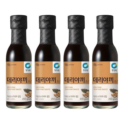 청정원 데리야끼 소스, 4개, 250g