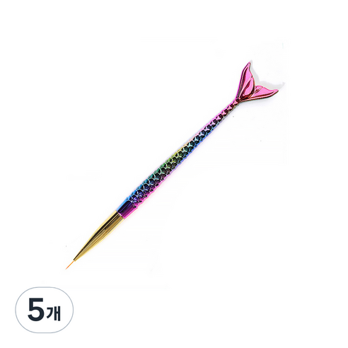DM 알럽뷰 네일아트 인어브러쉬, 04세필핑크인어, 5개