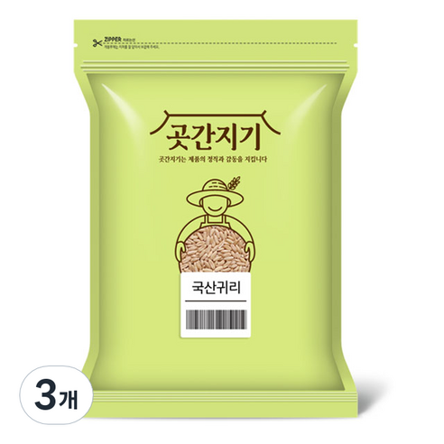 곳간지기 국산 귀리, 1kg, 3개