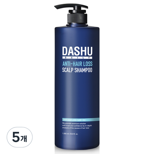 다슈 데일리 한방 두피 골드 탈모샴푸 시트러스향, 1000ml, 5개