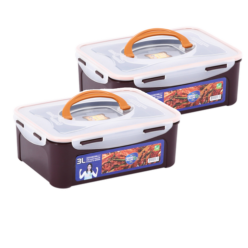 리빙선데이 밀폐용기 김치통, 2개, 3L