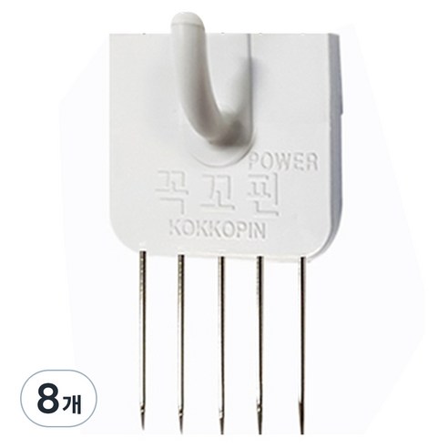 꼭꼬핀 국내 제조 파워 U자형, 화이트, 8개