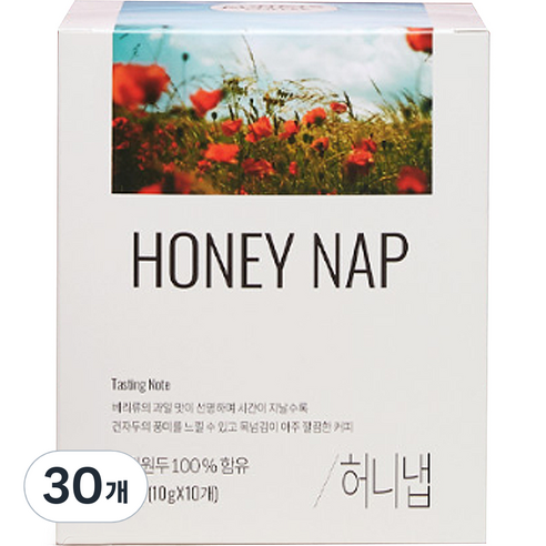 엔제리너스 HONEY NAP 에티오피아 샤키소 G1 스페셜 허니 드립백커피, 100g, 30개