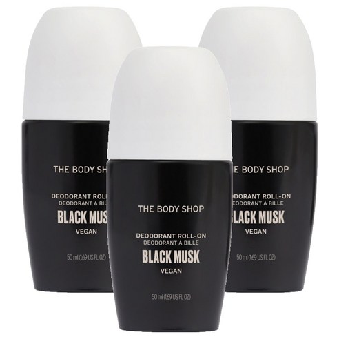 더바디샵 데오도란트 롤온 블랙 머스크, 50ml, 3개
