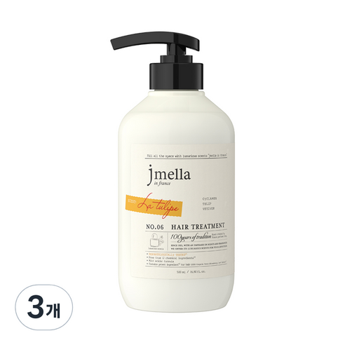 제이멜라 인 프랑스 시그니처 라 튤립 헤어 트리트먼트, 3개, 500ml