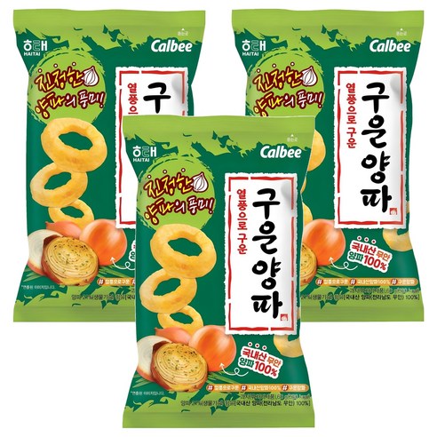 해태제과 구운양파, 60g, 3개
